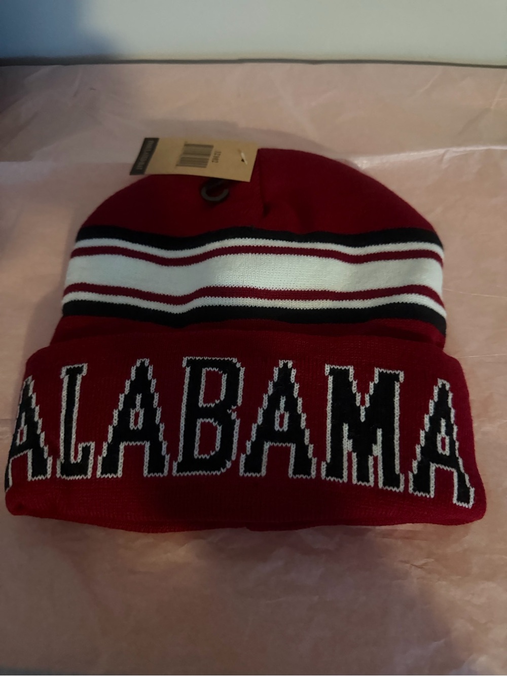 Alabama Knit Beanie Hat - Red
